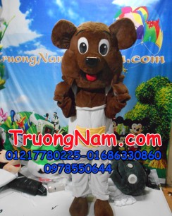 Mascot-GẤU SINGAPO NÂU ĐẬM