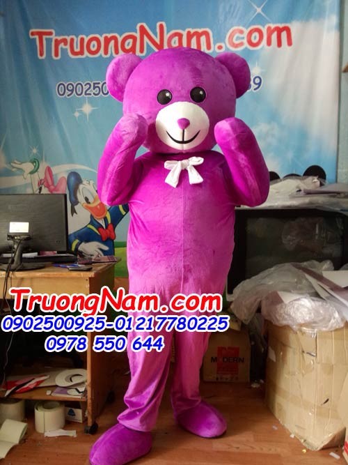 Mascot-gấu TEDDY tím