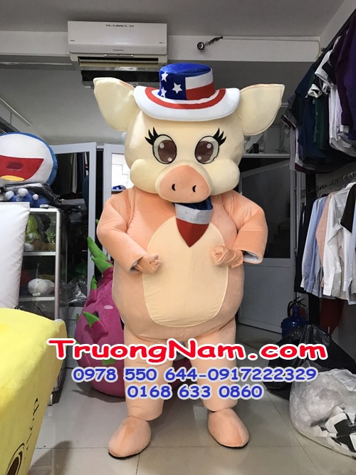 Mascot-heo Pig AMERICAN