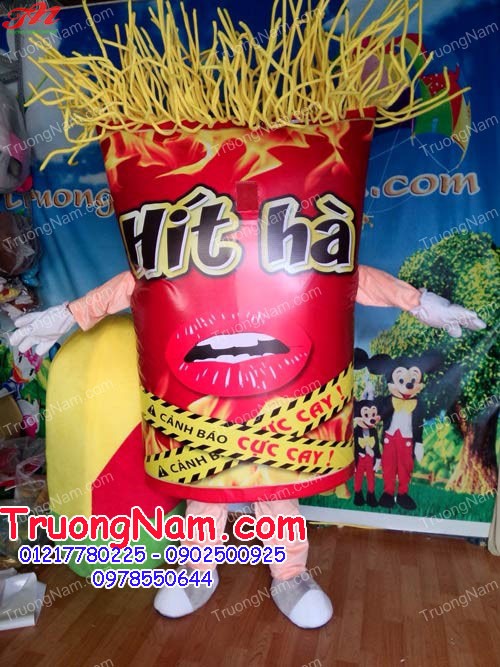 Mascot MÌ Tôm Hít Hà-Mì cay 7 cấp độ
