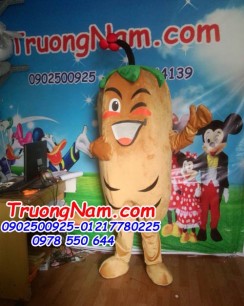 MASCOT NHÂN SÂM MÀU NÂU MASCOT NHÂN SÂM MÀU NÂU