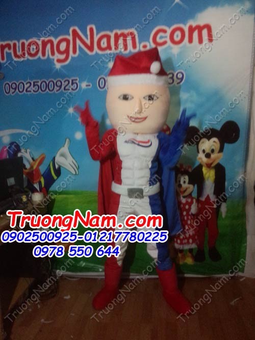 Mascot Siêu Nhân Kem Đánh Răng AQuafresh-Nón Noel