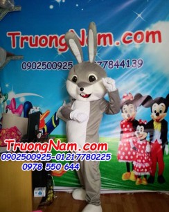 Mascot Thỏ xám bụng trắng TN076 Mascot Thỏ xám bụng trắng TN076